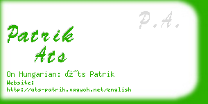 patrik ats business card